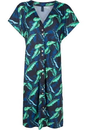 Lygia & Nanny Artemis leaf-print midi dress