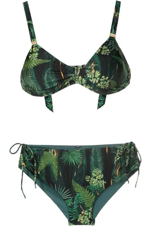 Lygia & Nanny Marcela leaf-print bikini