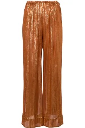FORTE FORTE Straight-leg lurex trousers