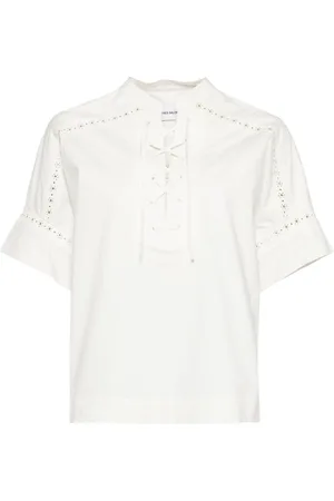 YVES SALOMON Openwork short-sleeve shirt