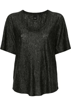 Pinko Short-sleeve linen T-shirt