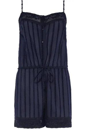 ERES Pastel lace-detailing playsuit