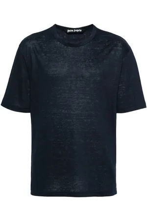Palm Angels Logo-embroidered linen T-shirt