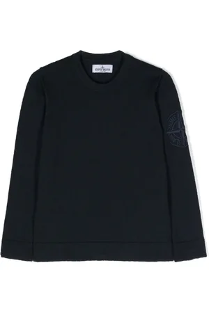 Stone Island Embroidered-logo knitted jumper