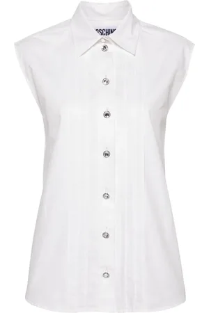 Moschino Pintuck-detailing sleeveless shirt