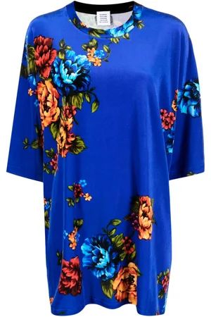 Vetements Floral-print short-sleeve blouse