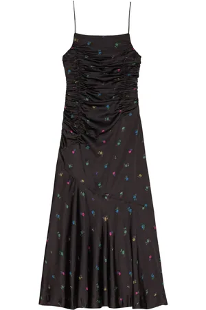 Ganni Ruched slip dress