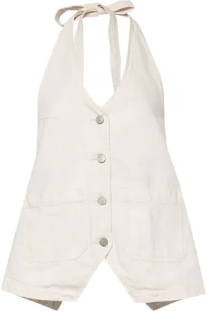 Reformation Brittany denim halter top