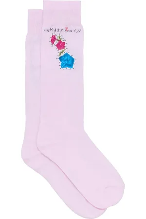 Marni Floral-appliqué logo-embroidered socks