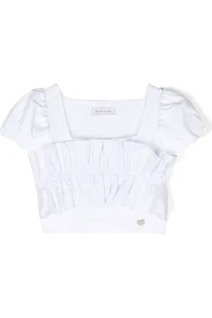 MONNALISA Ruffled cotton blouse