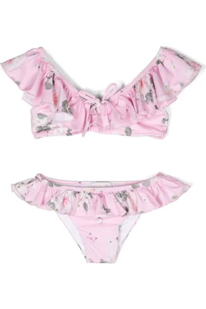 MONNALISA Floral-print ruffled bikini