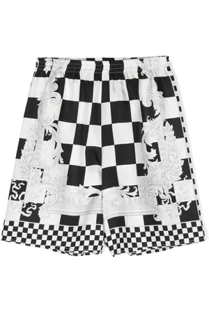VERSACE Medusa Contrasto-print silk shorts