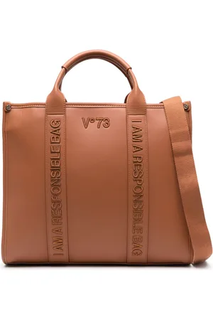 V°73 Logo-embroidered tote bag