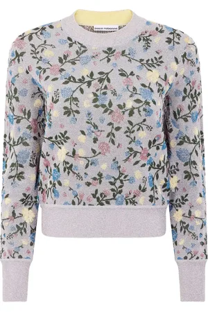 Paco rabanne Floral-jacquard jumper