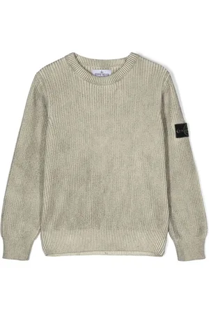 Stone Island Compass-motif cotton jumper