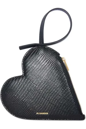 Jil Sander Heart-shaped leather pouch