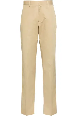 LARDINI Mid-rise tapered chinos