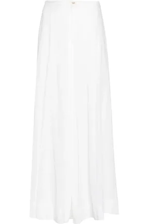 FORTE FORTE Wide-leg cotton-blend trousers