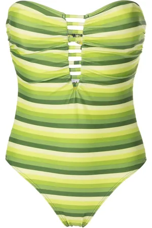 AMIR SLAMA Striped cut-out swimsuit
