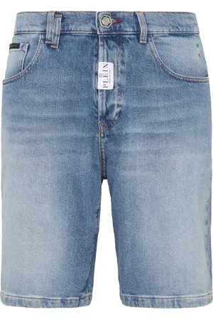 Philipp Plein Logo-appliqu?? denim shorts