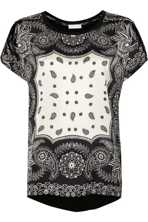 Liu Jo Paisley-print satin T-shirt