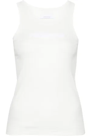 Paco rabanne Logo-patch ribbed tank top