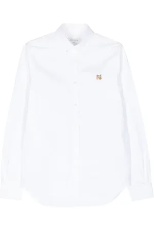 Maison Kitsuné Fox Head-embroidered shirt