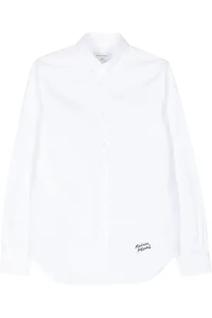 Maison Kitsuné Logo-embroidered cotton shirt