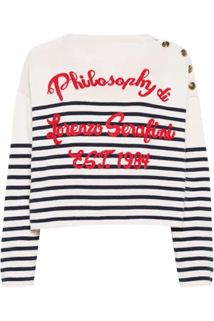 Serafini Logo-embroidered cropped jumper