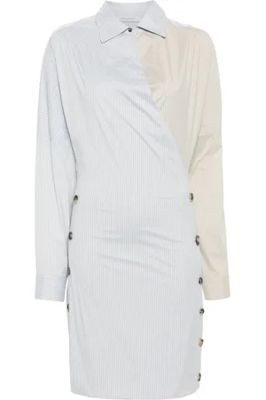 Serafini Pinstriped crepe mini dress