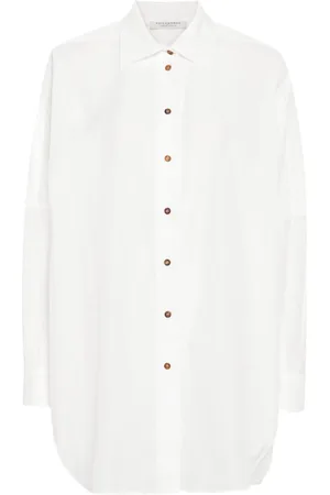 Serafini Drop-shoulder crepe shirt