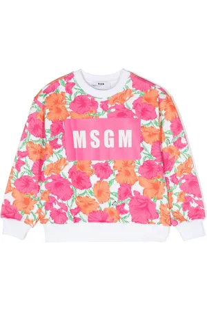 Msgm Floral-print cotton sweatshirt
