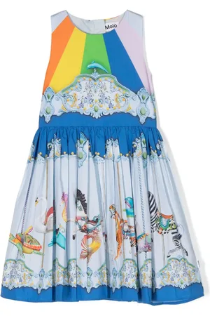 Molo Caisi carousel-print flared dress