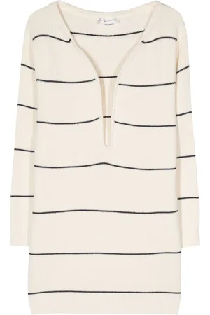 Victoria Beckham Stripped knitted mini dress