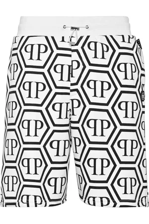 Philipp Plein Monogram drawstring track shorts