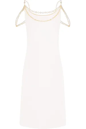 Paco rabanne Chain-straps silk midi dress