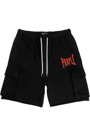 Purple Brand Logo-print cotton cargo shorts