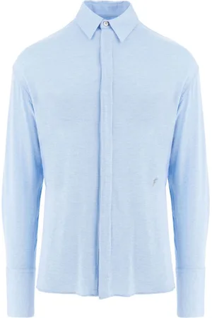 Salvatore Ferragamo Logo-embroidery stretch-jersey shirt