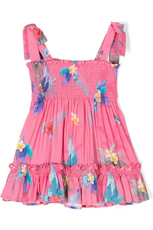 Lapin House Floral-print smocked dress
