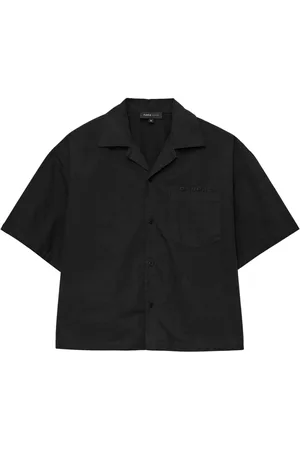 Purple Brand Logo-embroidered cotton shirt