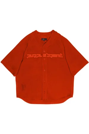 Purple Brand Logo-embossed cotton football shirt