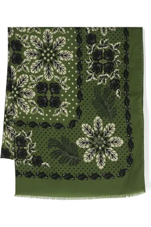 Etro Floral-print wool scarf