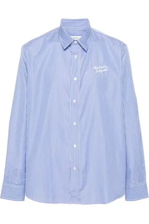 Maison Kitsuné Logo-embroidered cotton shirt