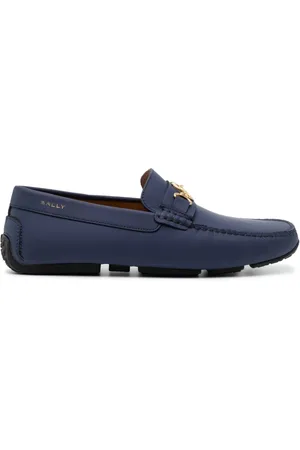 Bally Emblem-plaque leather driving shoes