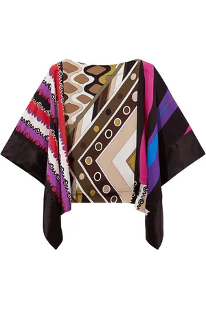 Puccini Patchwork-print kaftan top
