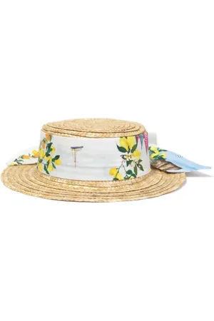 PATACHOU Cotton-ribbon straw hat