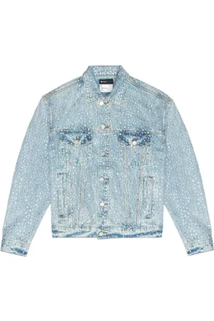 Purple Brand Crystal Galore denim jacket