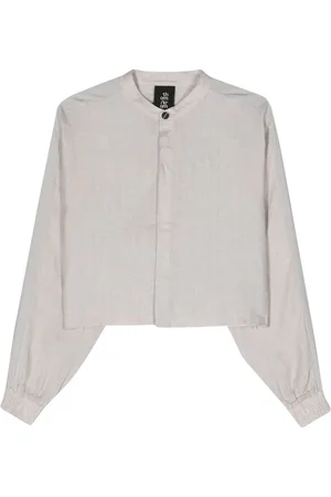 THOM KROM Cropped linen shirt