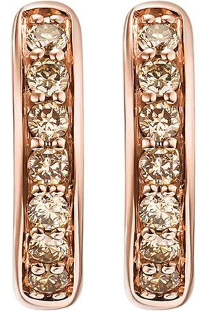 David Yurman 18kt rose Petite Pav?? diamond huggie hoop earrings (12mm)