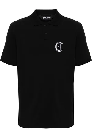 Roberto Cavalli Monogram-embroidery polo shirt